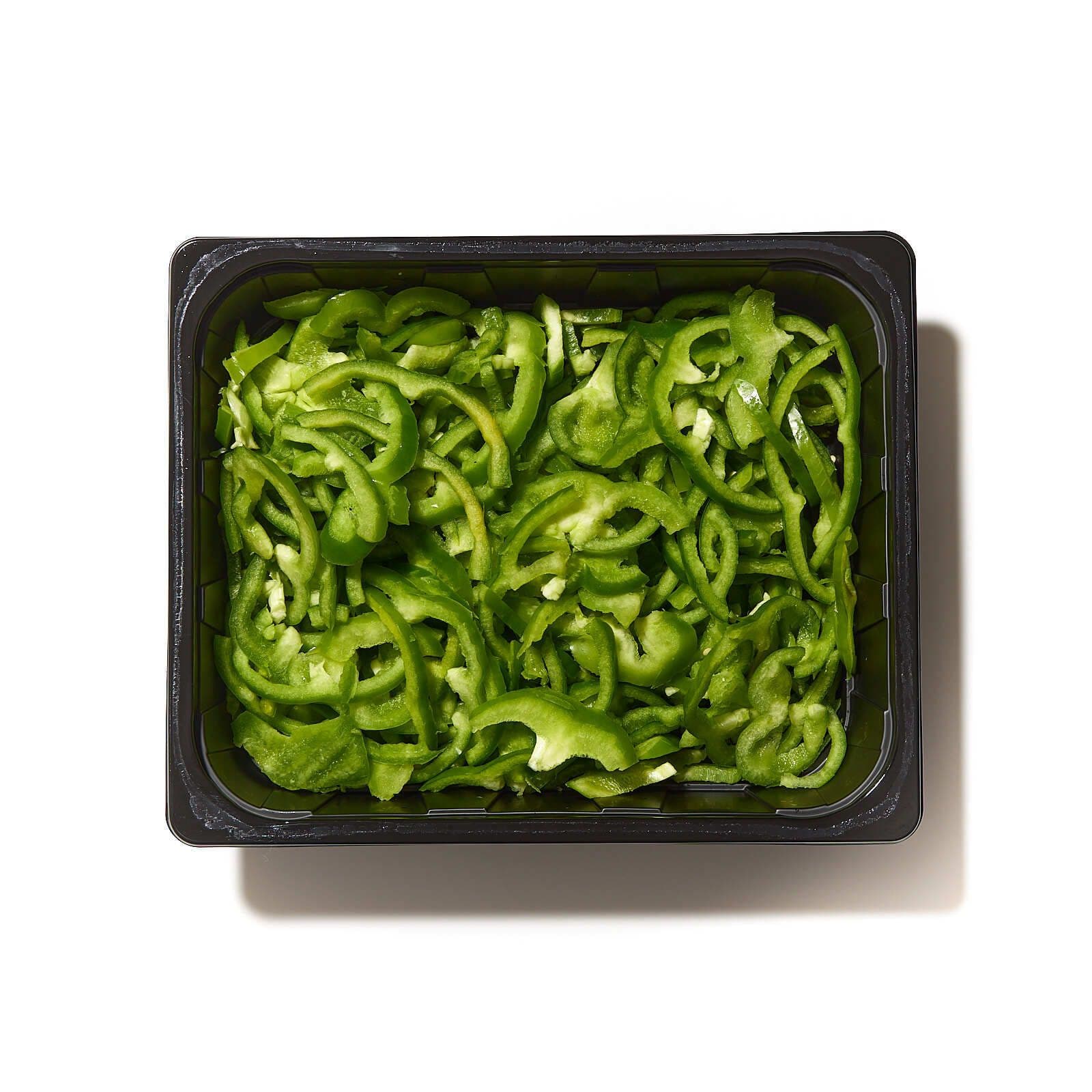 Paprika græn sneidd